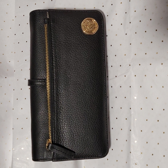 Vince Camuto Black Leather Bifold Accordian Organizer Cash Wallet - Picture 6 of 10